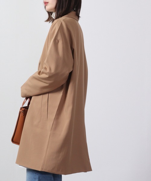 FUNALIVE(ファンアライブ)の「BIG shirt chester coat / シャツチェスターコート unisex(チェスターコート・メンズ・キャメル/チャコール/ネイビー/ブラック/ブルーグリーン/杢グレー・L/LL/M)」の16枚目の写真