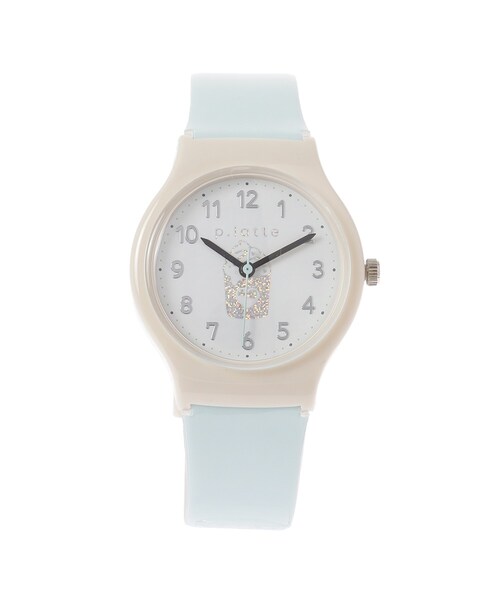PINK-latte(ピンクラテ)の「◆ドリンクデザインプラウォッチ(アナログ腕時計・キッズ・ライトパープル/ブラック/ライトブルー・00)」の1枚目の写真