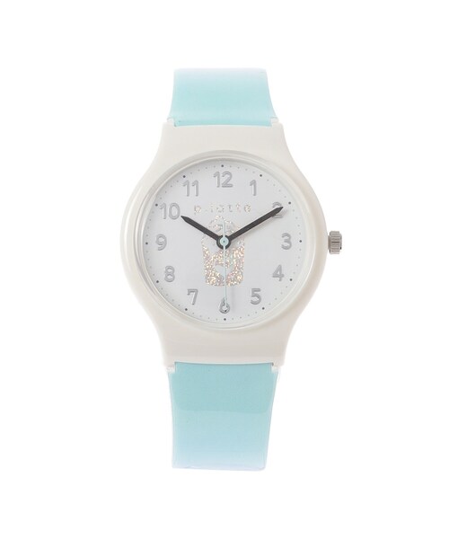 PINK-latte(ピンクラテ)の「◆ドリンクデザインプラウォッチ(アナログ腕時計・キッズ・ライトパープル/ブラック/ライトブルー・00)」の4枚目の写真