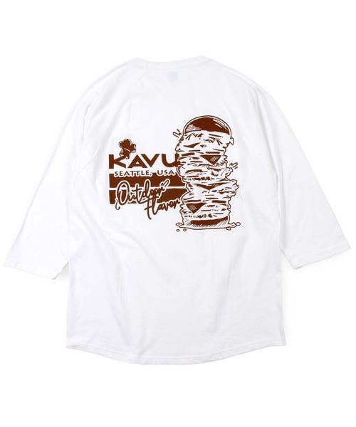 KAVU（カブー）の「【Limited】KAVU/カブー Burger Baseball Tee/バーガーベースボールティー（Tシャツ/カットソー・メンズ・ホワイト・X-LARGE/LARGE）」の2枚目の写真