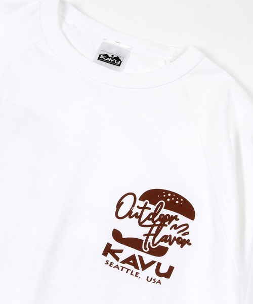 KAVU（カブー）の「【Limited】KAVU/カブー Burger Baseball Tee/バーガーベースボールティー（Tシャツ/カットソー・メンズ・ホワイト・X-LARGE/LARGE）」の3枚目の写真
