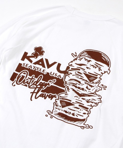 KAVU（カブー）の「【Limited】KAVU/カブー Burger Baseball Tee/バーガーベースボールティー（Tシャツ/カットソー・メンズ・ホワイト・X-LARGE/LARGE）」の4枚目の写真