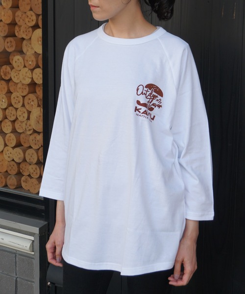 KAVU（カブー）の「【Limited】KAVU/カブー Burger Baseball Tee/バーガーベースボールティー（Tシャツ/カットソー・メンズ・ホワイト・X-LARGE/LARGE）」の12枚目の写真