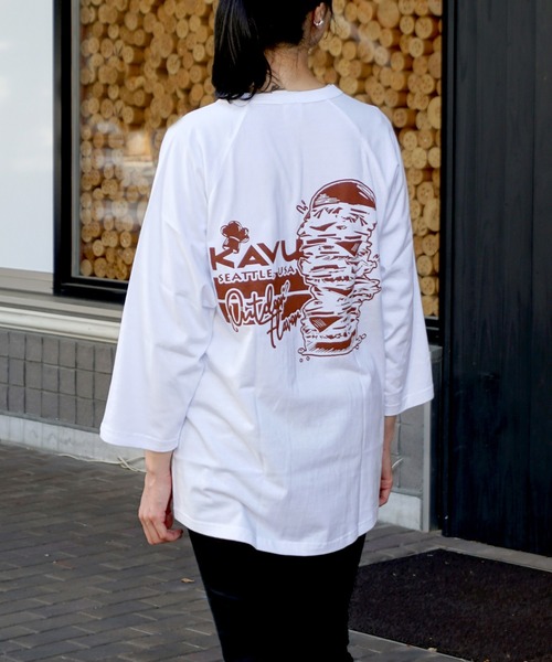 KAVU（カブー）の「【Limited】KAVU/カブー Burger Baseball Tee/バーガーベースボールティー（Tシャツ/カットソー・メンズ・ホワイト・X-LARGE/LARGE）」の9枚目の写真