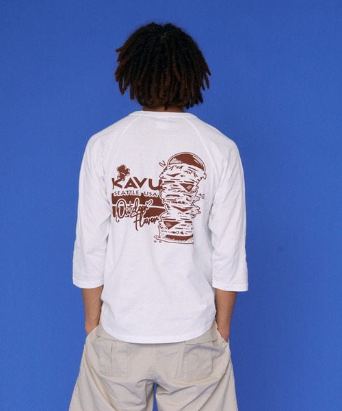 KAVU（カブー）の「【Limited】KAVU/カブー Burger Baseball Tee/バーガーベースボールティー（Tシャツ/カットソー・メンズ・ホワイト・X-LARGE/LARGE）」の8枚目の写真