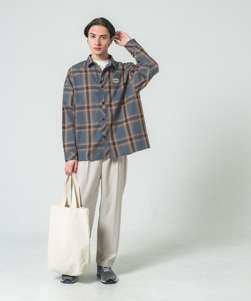 coca(coca)(コカ)の「メンズネルタータンチェック刺繍シャツ(シャツ/ブラウス・メンズ・ブルー・XL/L/M)」の2枚目の写真