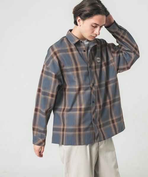 coca(coca)(コカ)の「メンズネルタータンチェック刺繍シャツ(シャツ/ブラウス・メンズ・ブルー・XL/L/M)」の3枚目の写真