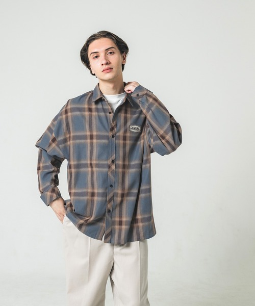 coca(coca)(コカ)の「メンズネルタータンチェック刺繍シャツ(シャツ/ブラウス・メンズ・ブルー・XL/L/M)」の6枚目の写真