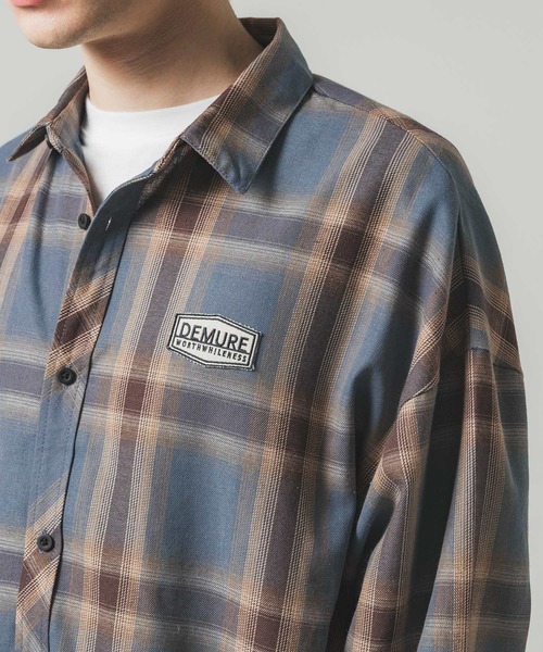 coca(coca)(コカ)の「メンズネルタータンチェック刺繍シャツ(シャツ/ブラウス・メンズ・ブルー・XL/L/M)」の7枚目の写真