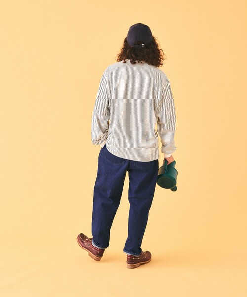 TOWNCRAFT(タウンクラフト)の「TOWN CRAFT/タウンクラフト 別注 ピンボーダーロングスリーブ ヘンリーネックTシャツ(Tシャツ/カットソー・メンズ・ベージュ/ホワイト/グリーン/ブラック・MEDIUM/LARGE)」の10枚目の写真