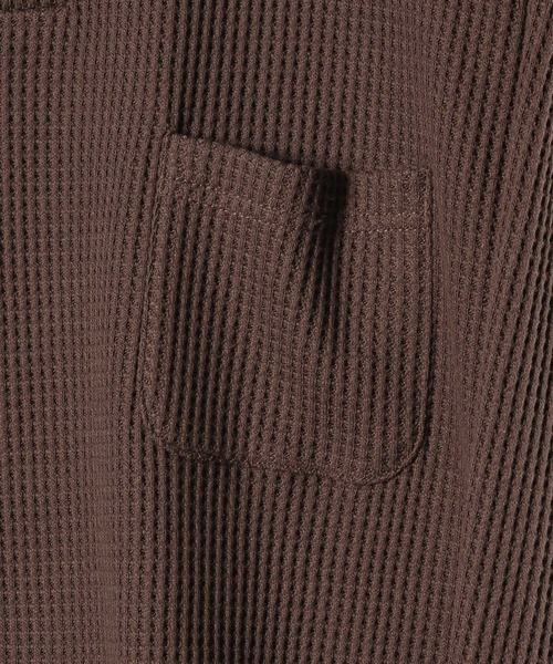 INTER FACTORY（インターファクトリー）の「taro - Double Coller Waffle Polo / ダブルカラーワッフルポロ　made in INTER FACTORY（ポロシャツ・メンズ・ブラウン/アイボリー・LARGE/MEDIUM）」の11枚目の写真