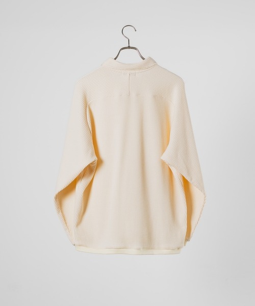 INTER FACTORY（インターファクトリー）の「taro - Double Coller Waffle Polo / ダブルカラーワッフルポロ　made in INTER FACTORY（ポロシャツ・メンズ・ブラウン/アイボリー・LARGE/MEDIUM）」の19枚目の写真