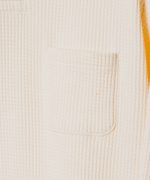 INTER FACTORY（インターファクトリー）の「taro - Double Coller Waffle Polo / ダブルカラーワッフルポロ　made in INTER FACTORY（ポロシャツ・メンズ・ブラウン/アイボリー・LARGE/MEDIUM）」の20枚目の写真