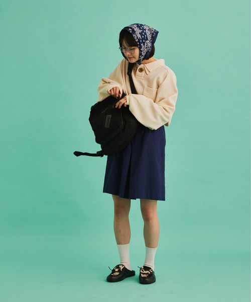 INTER FACTORY（インターファクトリー）の「taro - Double Coller Waffle Polo / ダブルカラーワッフルポロ　made in INTER FACTORY（ポロシャツ・メンズ・ブラウン/アイボリー・LARGE/MEDIUM）」の22枚目の写真