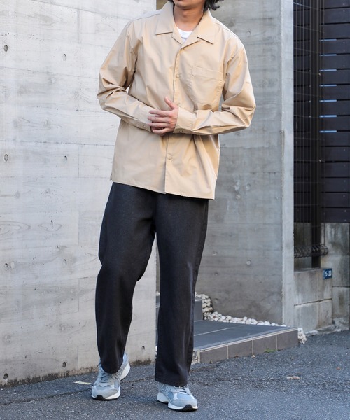 United Athle（ユナイテッドアスレ）の「【United Athle】微光沢の高見え生地！ T/C オープンカラー ロングスリーブ シャツ 開襟 長袖シャツ ※1760（シャツ/ブラウス・メンズ・モカ/オフホワイト/ブラック/ダークネイビー・L/M/S/XL/XXL）」の15枚目の写真