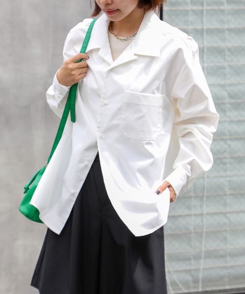 United Athle（ユナイテッドアスレ）の「【United Athle】微光沢の高見え生地！ T/C オープンカラー ロングスリーブ シャツ 開襟 長袖シャツ ※1760（シャツ/ブラウス・メンズ・モカ/オフホワイト/ブラック/ダークネイビー・L/M/S/XL/XXL）」の7枚目の写真