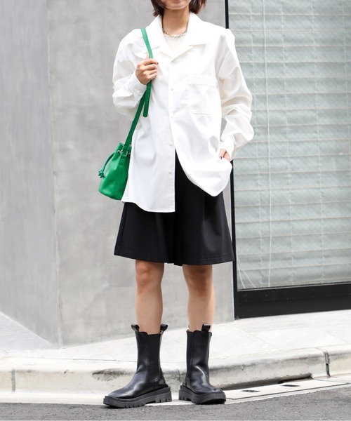 United Athle（ユナイテッドアスレ）の「【United Athle】微光沢の高見え生地！ T/C オープンカラー ロングスリーブ シャツ 開襟 長袖シャツ ※1760（シャツ/ブラウス・メンズ・モカ/オフホワイト/ブラック/ダークネイビー・L/M/S/XL/XXL）」の10枚目の写真