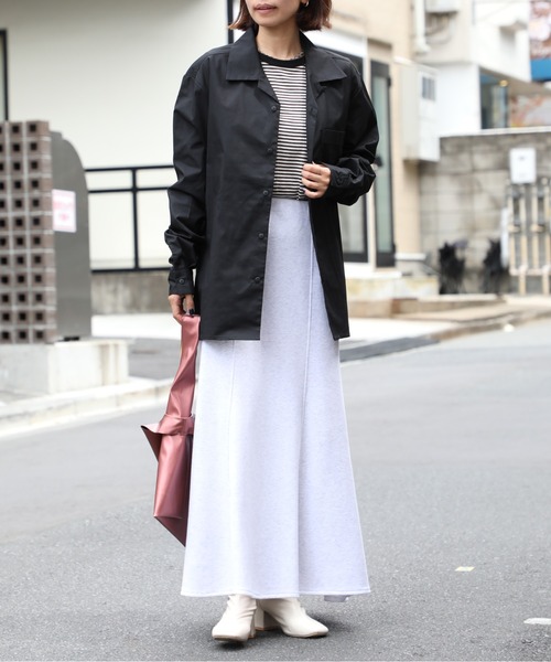 United Athle（ユナイテッドアスレ）の「【United Athle】微光沢の高見え生地！ T/C オープンカラー ロングスリーブ シャツ 開襟 長袖シャツ ※1760（シャツ/ブラウス・メンズ・モカ/オフホワイト/ブラック/ダークネイビー・L/M/S/XL/XXL）」の22枚目の写真