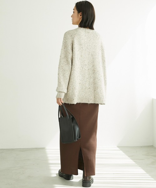 Chaco closet(チャコ クローゼット)の「ブークレーカラーネップニットプルオーバー(ニット/セーター・レディース・ライトブルーグレー/ブラック/アイボリー/ピンク・FREE)」の12枚目の写真
