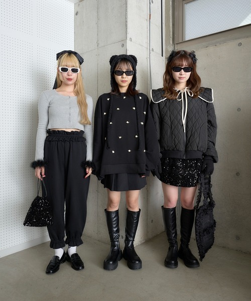 WC（ダブル シー）の「フリルスウェットパンツ（スウェットパンツ・レディース・ブラック/ホワイト/グレー・FREE）」の11枚目の写真