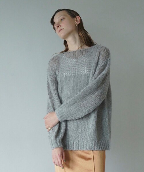 値下げ❗️アーツアンドサイエンスグレー ラグランスリーブセーター　モヘア　サイズ1 値下げ❗️アーツアンドサイエンスグレー ラグランスリーブセーター