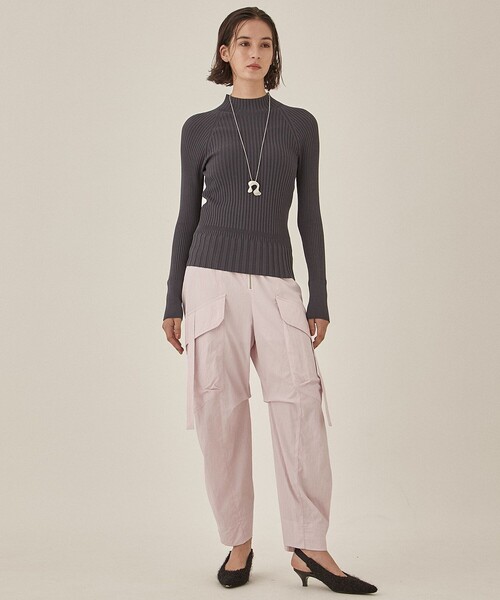 PUBLIC TOKYO（パブリックトウキョウ）の「ホールガーメントリブニット（ニット/セーター・レディース・グレー/アイボリー/グリーン/ブラック・FREE）」の16枚目の写真