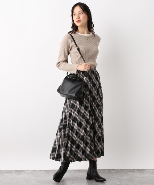 GLOBAL WORK お手入れらくらくプリーツスカート ブラック レギュラー GLOBAL WORK スカート お手入れらくらくプリーツスカート/906755