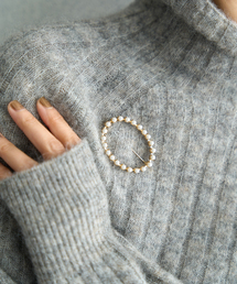 【Junco Paris/ジュンコパリ】big oval resin pearl brooch ブローチ