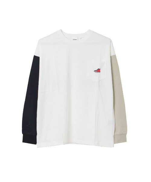 CONVERSE(コンバース)の「CONVERSE 別注ポケット付きロングTシャツ(Tシャツ/カットソー・キッズ・オフホワイト/チャコールグレー/ブラック・130/140/150/160)」の18枚目の写真
