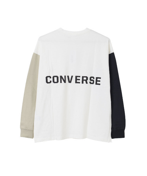 CONVERSE(コンバース)の「CONVERSE 別注ポケット付きロングTシャツ(Tシャツ/カットソー・キッズ・オフホワイト/チャコールグレー/ブラック・130/140/150/160)」の14枚目の写真