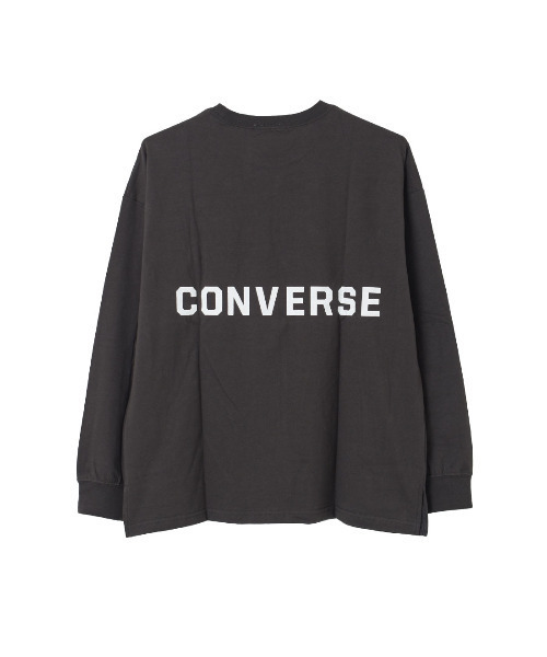 CONVERSE(コンバース)の「CONVERSE 別注ポケット付きロングTシャツ(Tシャツ/カットソー・キッズ・オフホワイト/チャコールグレー/ブラック・130/140/150/160)」の7枚目の写真