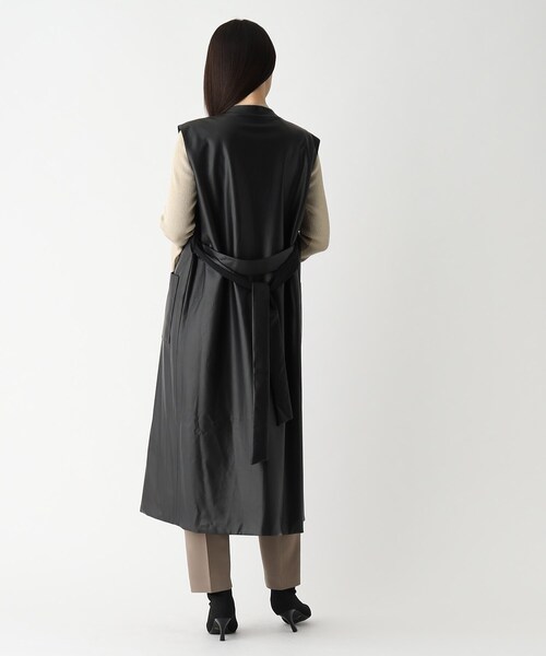 OPAQUE.CLIP（オペークドットクリップ）の「◆【大草直子さんコラボ】2wayリバーシブルロングジレ（ベスト・レディース・ダークブラウン/ブラック・36/38）」の7枚目の写真