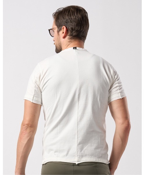 wjk（ダヴルジェイケイ）の「leather pocket-T（Tシャツ/カットソー・メンズ・ボルドー/ブルー系/ホワイト/ブラック・X-LARGE/MEDIUM/LARGE/SMALL）」の17枚目の写真