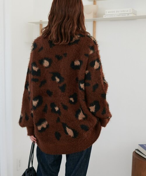 セール】【ユニセックス/WEB限定】ダブルジャガードアニマル柄ニット