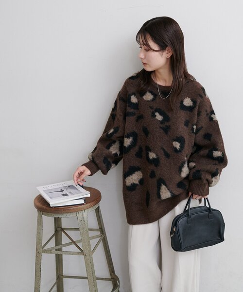 ユニセックス/WEB限定】ダブルジャガードアニマル柄ニット（ニット