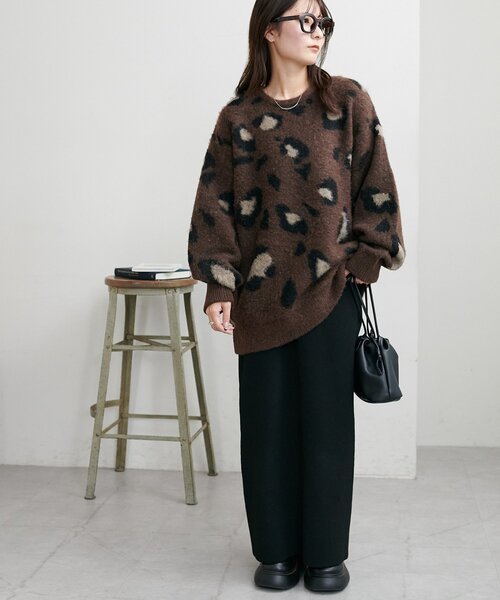 (取寄) ニックゾー レディース トゥー トーン ジャカード セーター NIC+ZOE women Two Tone Jacquard Sweater Indigo Multi セール】【ユニセックス/WEB限定】ダブルジャガードアニマル柄ニット