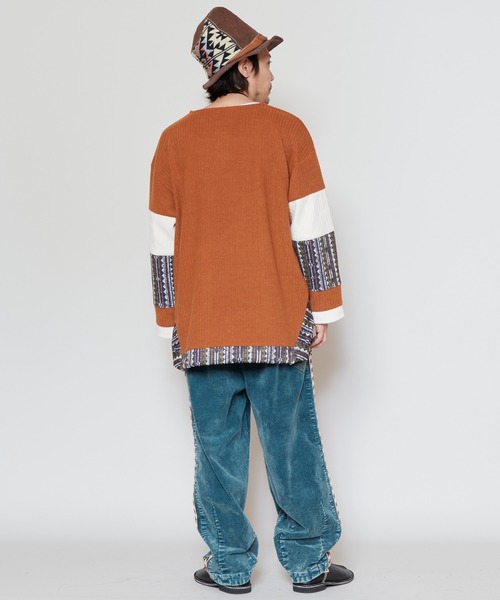 チャイハネ（チャイハネ）の「【チャイハネ】ネイリアMEN'Sパッチワークトップス（その他トップス・メンズ・ベージュ/グレー/ブラック/ライトグレー/ブラウン/グリーン・FREE）」の11枚目の写真