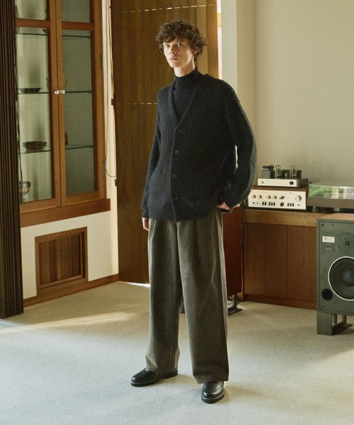 Bleme（ブレム）の「メランジ モヘアライク シャギーVネックニット カーディガン（カーディガン/ボレロ・メンズ・ブラック/ダークブラウン/グレー/ダークオリーブ/ライトカーキ・XL/L/M/S）」の11枚目の写真