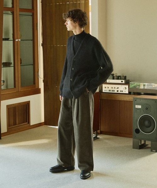 Bleme（ブレム）の「メランジ モヘアライク シャギーVネックニット カーディガン（カーディガン/ボレロ・メンズ・ブラック/ダークブラウン/グレー/ダークオリーブ/ライトカーキ・XL/L/M/S）」の12枚目の写真