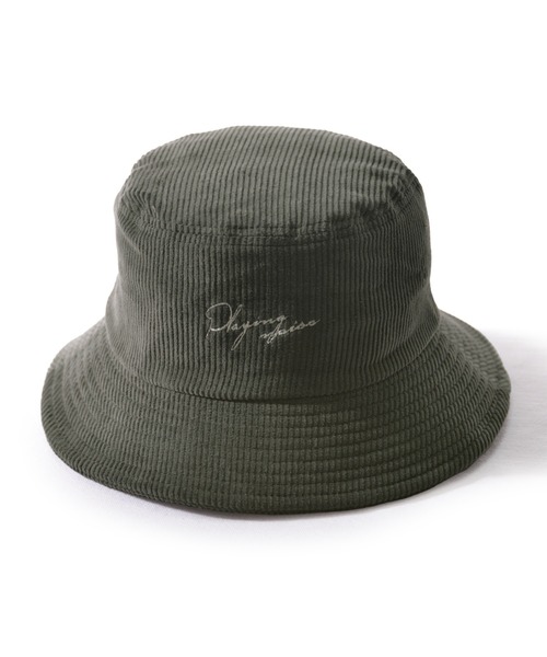 ANCHOR(アンカー)の「CELEB コーデュロイ刺繍バケットハット(ハット・メンズ・アイボリー/チャコール/グリーン/ブラック/パープル・FREE)」の4枚目の写真