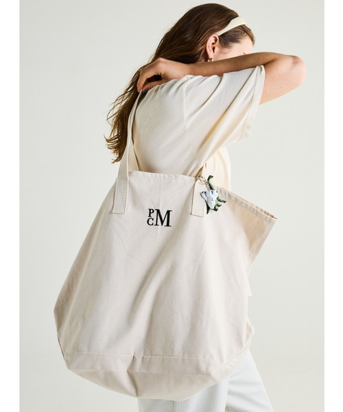 PARROTT CANVAS（パロットキャンバス）の「【追加】【PARROTT CANVAS/パロットキャンバス】PCMキャンバストートバッグ（トートバッグ・レディース・アイボリー/ダークネイビー・フリー）」の10枚目の写真