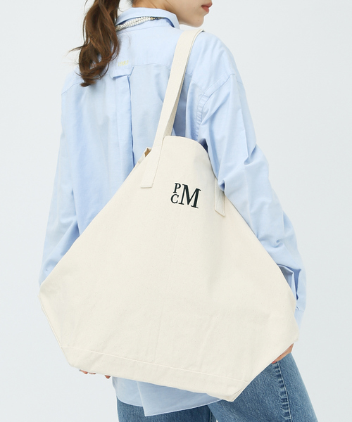 PARROTT CANVAS（パロットキャンバス）の「【追加】【PARROTT CANVAS/パロットキャンバス】PCMキャンバストートバッグ（トートバッグ・レディース・アイボリー/ダークネイビー・フリー）」の9枚目の写真