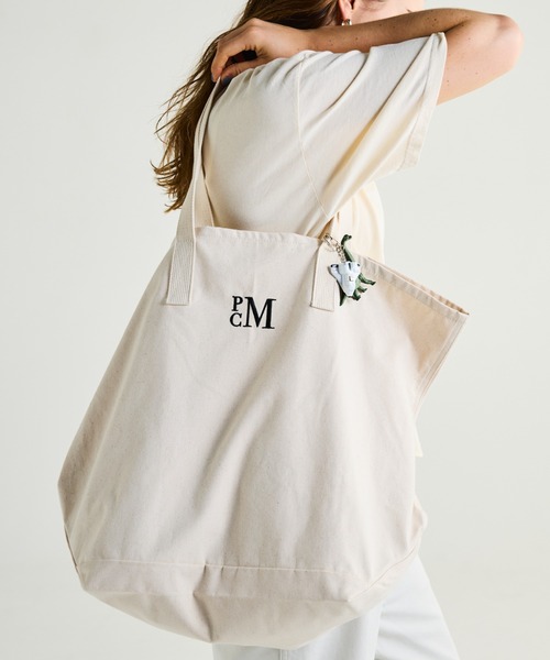 PARROTT CANVAS（パロットキャンバス）の「【追加】【PARROTT CANVAS/パロットキャンバス】PCMキャンバストートバッグ（トートバッグ・レディース・アイボリー/ダークネイビー・フリー）」の18枚目の写真