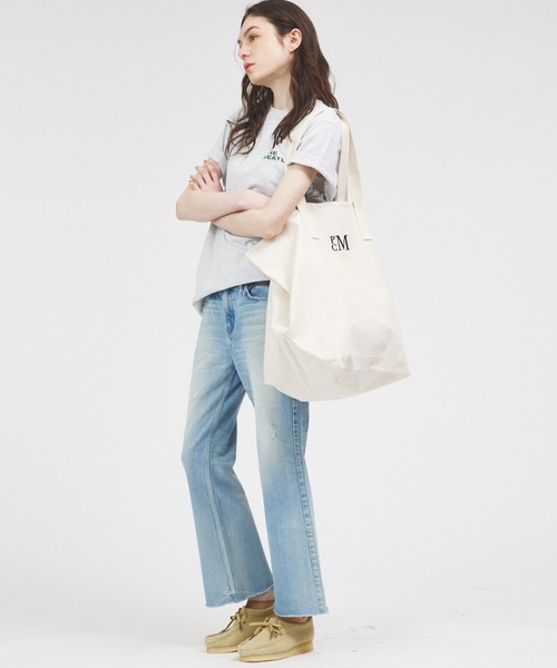 PARROTT CANVAS（パロットキャンバス）の「【追加】【PARROTT CANVAS/パロットキャンバス】PCMキャンバストートバッグ（トートバッグ・レディース・アイボリー/ダークネイビー・フリー）」の17枚目の写真