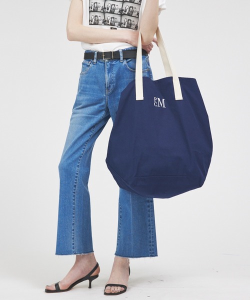 PARROTT CANVAS（パロットキャンバス）の「【追加】【PARROTT CANVAS/パロットキャンバス】PCMキャンバストートバッグ（トートバッグ・レディース・アイボリー/ダークネイビー・フリー）」の21枚目の写真