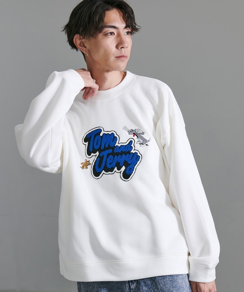 Tom&Jerry(トムアンドジェリー)の「『TOM&JERRY/トムアンドジェリー』BIGクルースウェット(スウェット・メンズ・ブラック/ホワイト・LL/L/M)」の2枚目の写真
