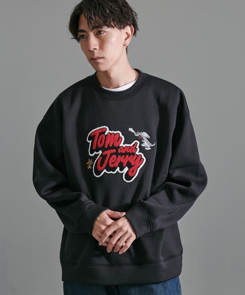 Tom&Jerry(トムアンドジェリー)の「『TOM&JERRY/トムアンドジェリー』BIGクルースウェット(スウェット・メンズ・ブラック/ホワイト・LL/L/M)」の7枚目の写真