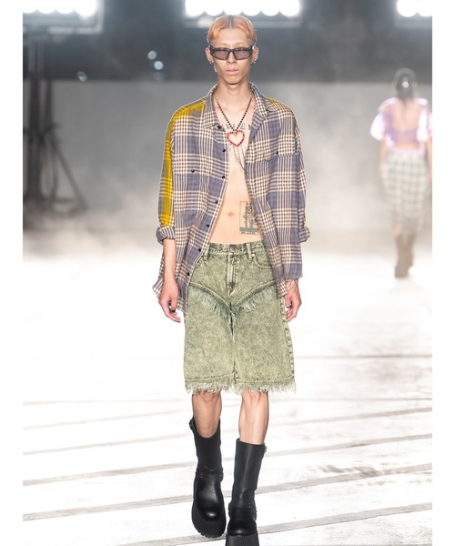 PAMEO POSE（パメオポーズ）の「Sprayed Flannel Shirt（シャツ/ブラウス・レディース・イエロー/レッド・FREE）」の20枚目の写真