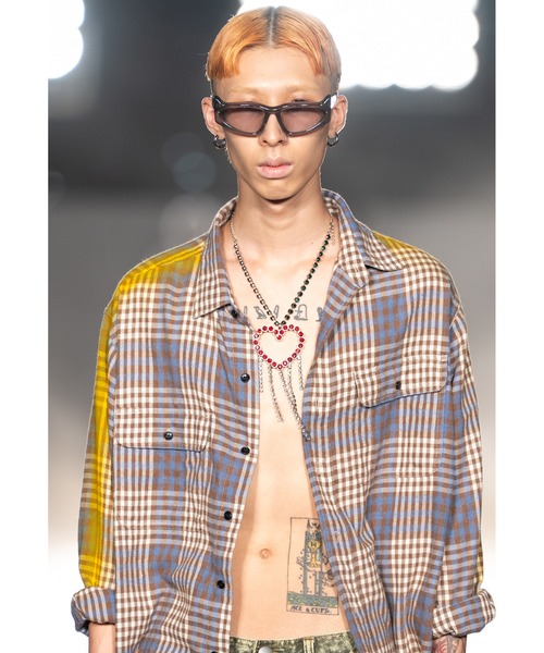 PAMEO POSE（パメオポーズ）の「Sprayed Flannel Shirt（シャツ/ブラウス・レディース・イエロー/レッド・FREE）」の21枚目の写真