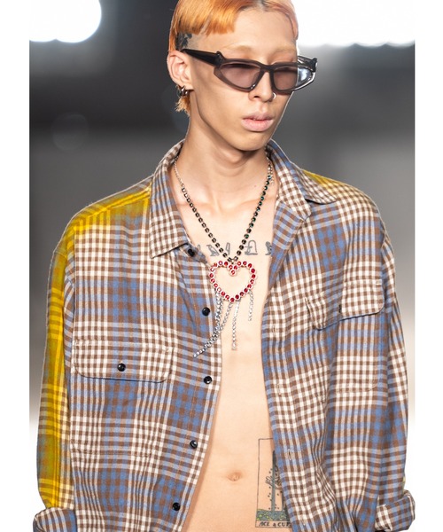 PAMEO POSE（パメオポーズ）の「Sprayed Flannel Shirt（シャツ/ブラウス・レディース・イエロー/レッド・FREE）」の22枚目の写真